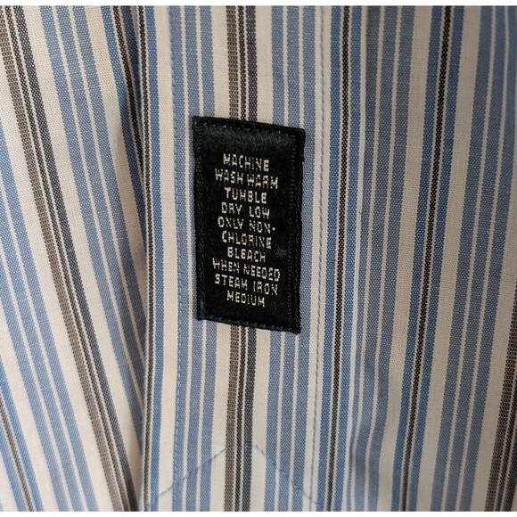 Mens Large Button Down Shirt Santa Barbara Polo Racquet Club Blue Stripe L SBPRC - Picture 5 of 6